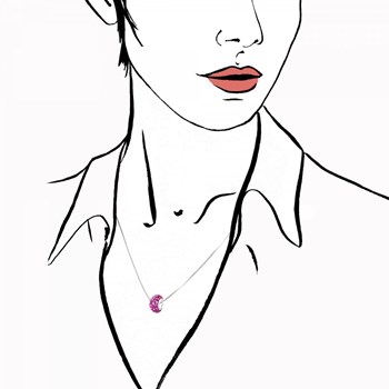 Necklace adorned with sparkling crystals