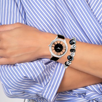 Coffret montre Lara SC Crystal ornée de Cristaux scintillants et son bracelet mode