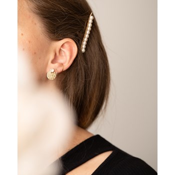 Boucles d'oreilles Pierre de Lune plaqué or Pierre Precieuse