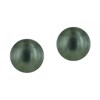 Boucles d'oreilles perle de fantaisie noire 9 mm - vue V1