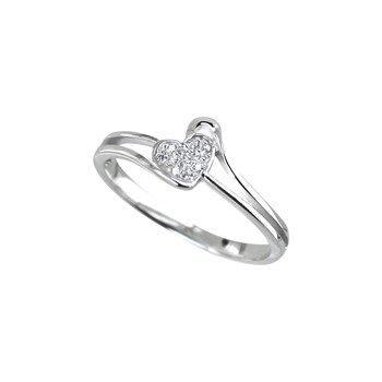 Bague argent 925 rhodié et oxyde de zirconium