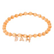 'BAM' Bracelet perle et lettering rosé à message