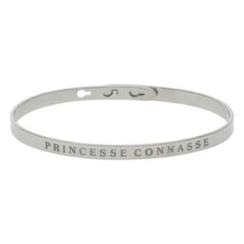 'PRINCESSE CONNASSE' bracelet jonc argenté à message