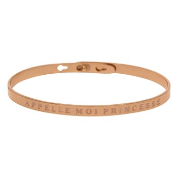 'APPELLE MOI PRINCESSE' bracelet jonc rosé à message