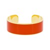 Bracelet manchette 'OSLO' Émail orange finition dorée - vue V1