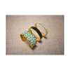 Bracelet manchette 'NAIROBI' Émail multicolore bleu finition dorée - vue V2