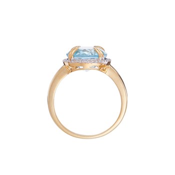 Bague ' Elvire' Or jaune et Topaze