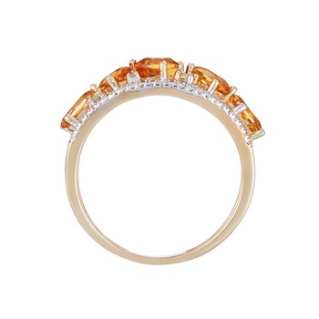 Bague ' Gabrielle' Or jaune et Multipierres