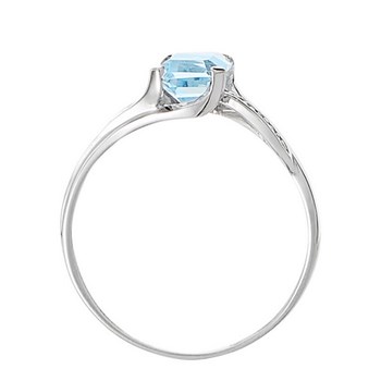 Bague 'Lilou' Or blanc et Topaze
