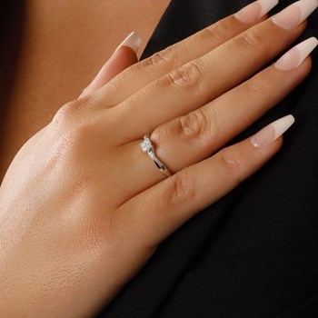Bague 'Margot' Or blanc et Diamant