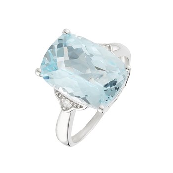 Bague 'Tessa' Or blanc et Topaze