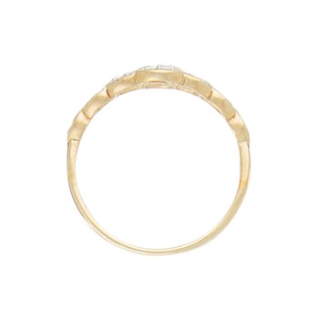 Bague 'Amandine' Or jaune et Diamant