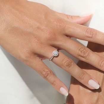 Ring ' Ophélie' Witgoud en Diamant