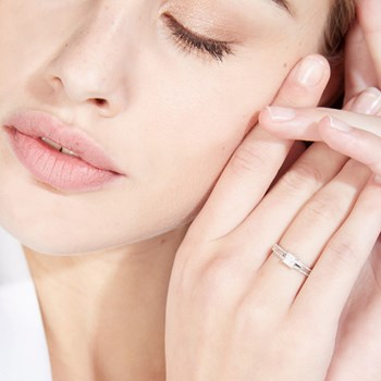Bague ' Clémence' Or blanc et Diamant
