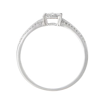 Bague ' Clémence' Or blanc et Diamant