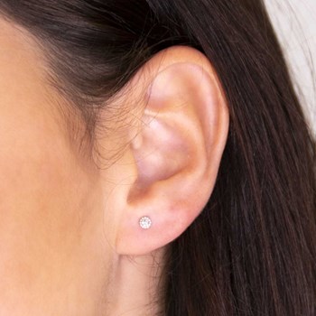 Boucles d'oreilles 'Syana' Or jaune et Diamant