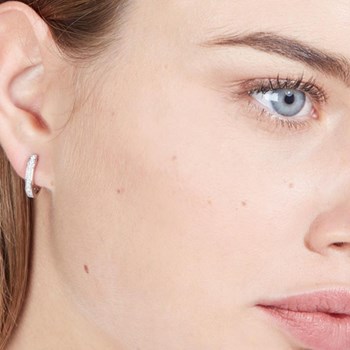 Boucles d'oreilles Or Blanc et Diamant