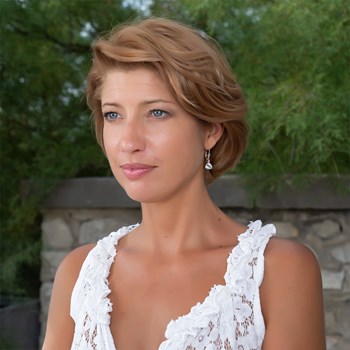 Elegant Blue Topaz Pear Earrings on 925 Sterling Silver | Aden Bijoux