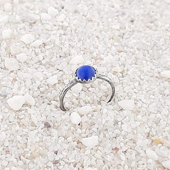 Bague Axé Lapis-Lazuli, Argent 925 et Pierres Naturelles