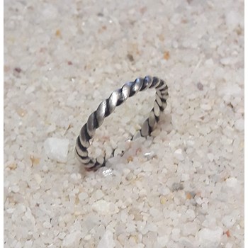 Bague Torsadée Ethnique en Argent 925