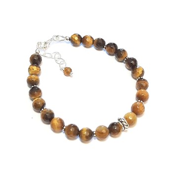 Bracelet Marajó Tiger Eye, Natural Stones and Silver 925