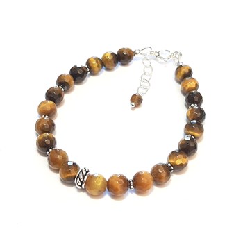 Bracelet Marajó Tiger Eye, Natural Stones and Silver 925