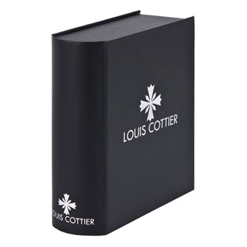 Montre Louis Cottier STORYMATIC Automatique 43 mm Bleu boitier argenté - bracelet noir - HB34330C4BC1