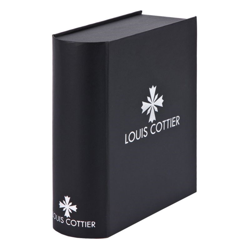 Montre Louis Cottier STORYMATIC Automatique 43 mm Blanc boitier rosé - bracelet noir - HB34333C2BC1 - vue 4