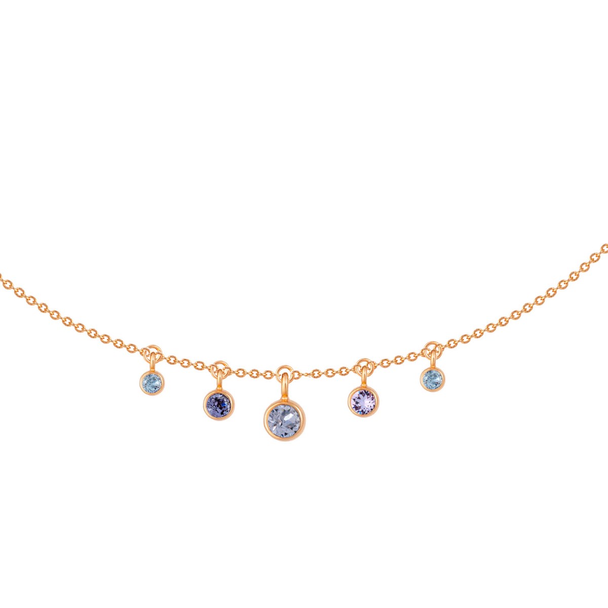 Collier RENDEZ-VOUS Doré & Lavande