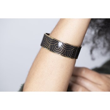 316L steel and lacquer bracelet - bright yellow