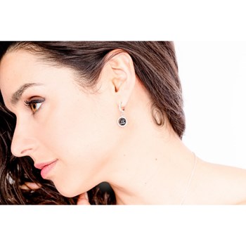 Boucles d'oreilles pendantes en Argent 925 millièmes et oxyde de zirconium - blanc brillant