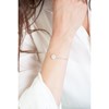 Bracelet souple mono-motif en Argent 925 millièmes et céramique - blanc brillant - vue V2
