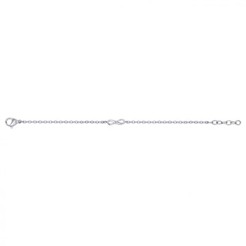 Bracelet souple mono-motif en Acier 316L - blanc brillant