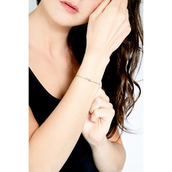 Bracelet souple mono-motif en Acier 316L - blanc brillant