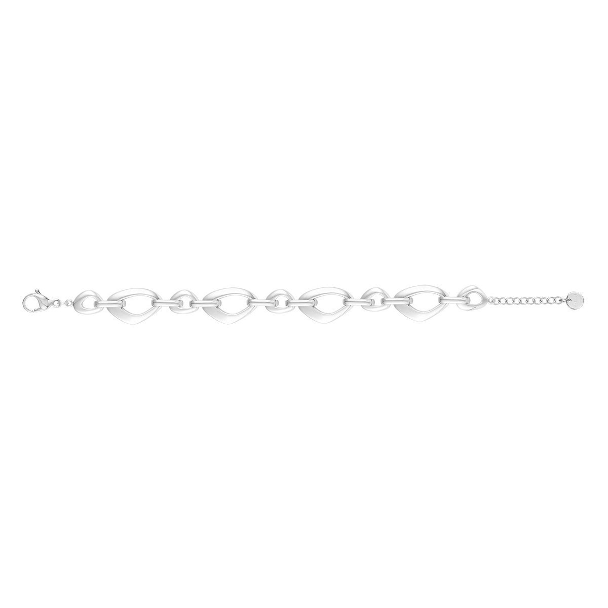 Bracelet souple multi-motifs en Acier 316L - blanc brillant