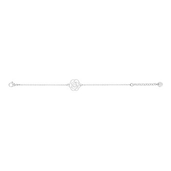 Bracelet souple mono-motif en Acier 316L - blanc brillant