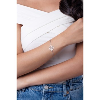 Bracelet souple mono-motif en Acier 316L - blanc brillant