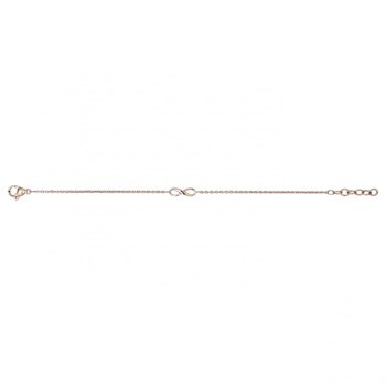 Flexibele armband met één patroon in 316L staal - glanzend roze