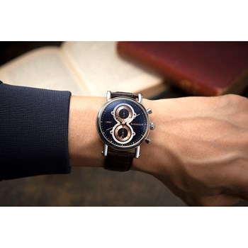 Montre chronographe cuir EARNSHAW Maskelyne Chrono