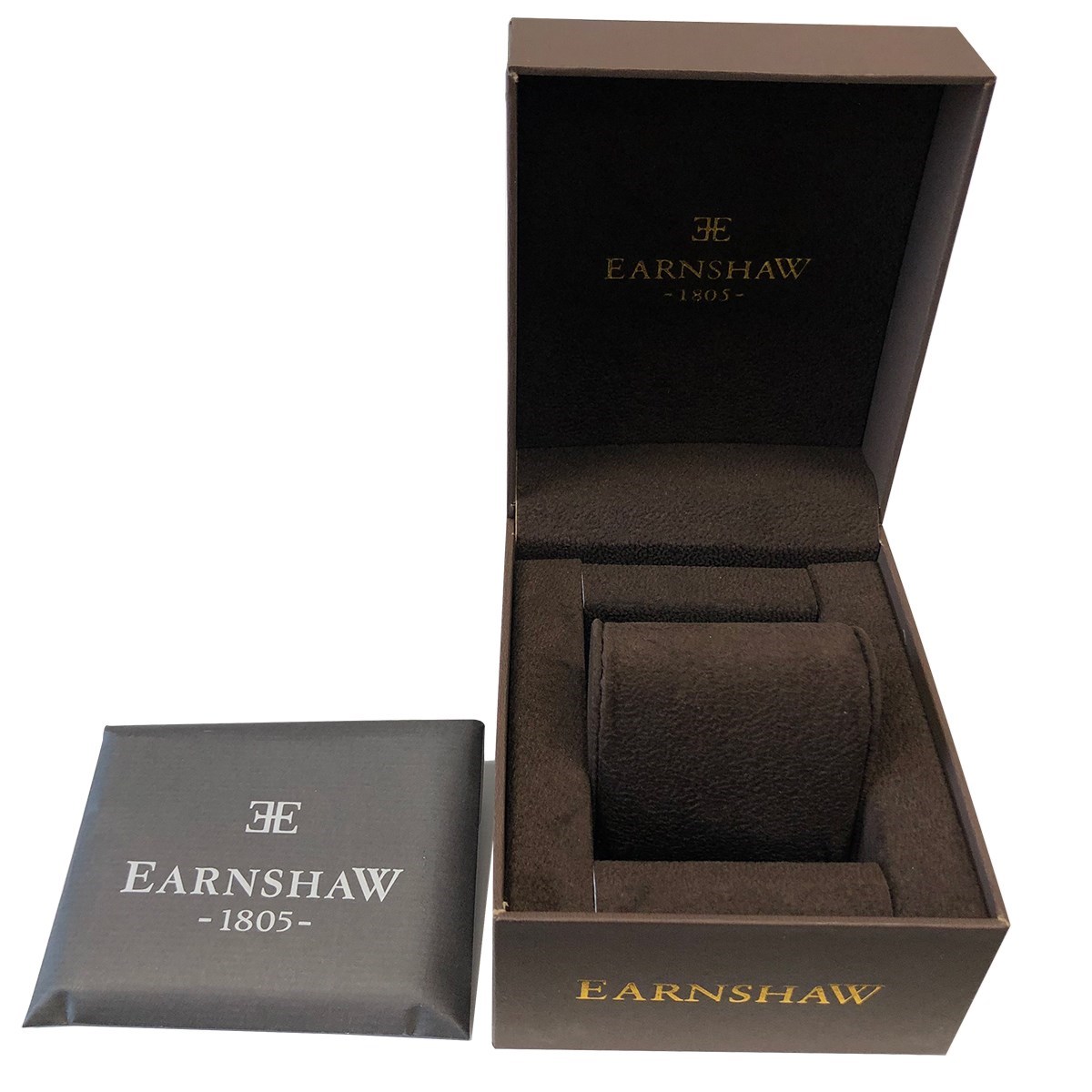 Montre automatique boîtier rond bracelet cuir véritable EARNSHAW Cornwall - vue 2