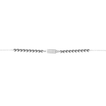 Bracelet argent 925 oxyde et perles fantaisie