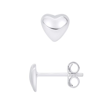 Boucles d'Oreilles COEUR BOMBÉ - Argent 925