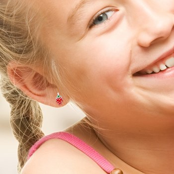 Boucles d'Oreilles FRAISE - Argent 925
