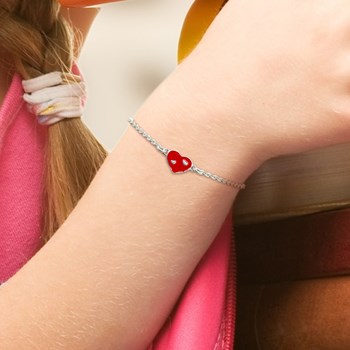 Bracelet COEUR ROUGE - Argent 925