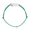 Bracelet GOURMETTE FLEURS - Nylon vert - Argent 925 - vue V1