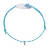 Bracelet GOURMETTE DAUPHIN - Nylon bleu - Argent 925 - vue V1