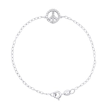Bracelet PEACE AND LOVE - Argent 925