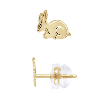 Boucles d'Oreilles LAPIN - Or Jaune