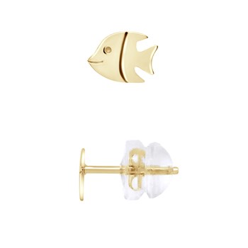Boucles d'Oreilles POISSON - Or Jaune