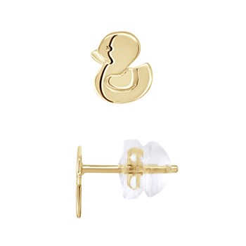 Boucles d'Oreilles CANARD - Or Jaune